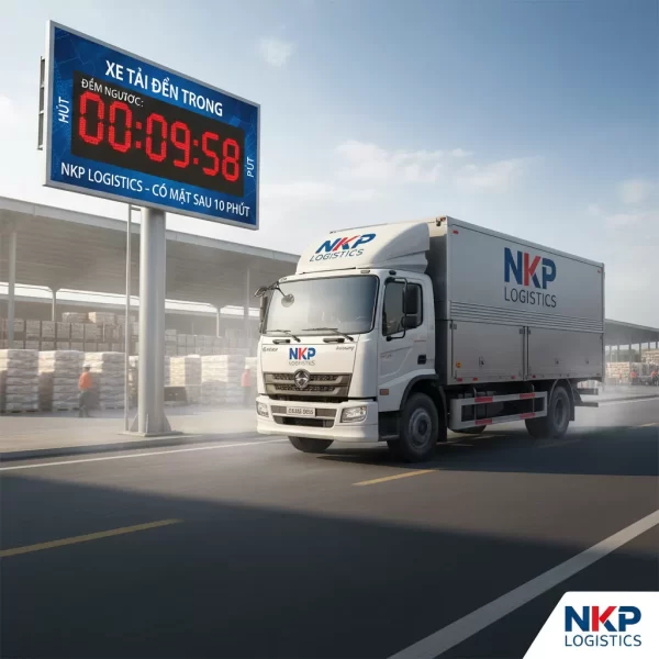 4. Đồng hồ đếm ngược và xe tải đang đến