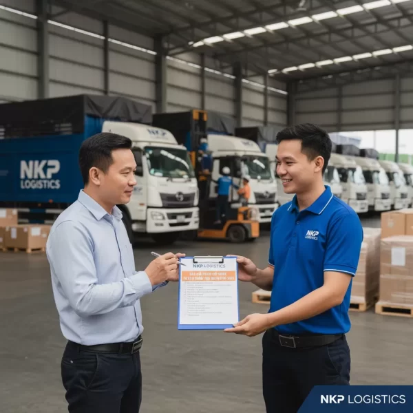 4. Nhân viên trao bảng báo giá trọn gói cho khách