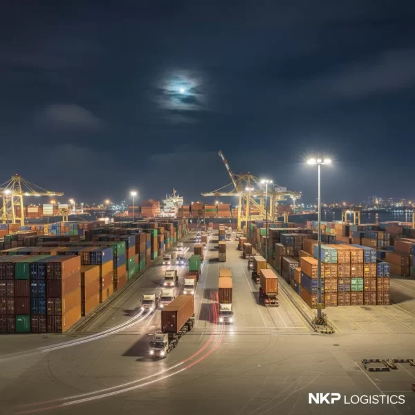 1. Cảng container Sài Gòn về đêm