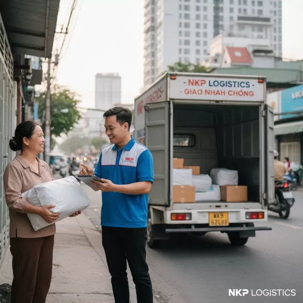 2. Nụ cười hài lòng của khách hàng khi nhận kiện hàng