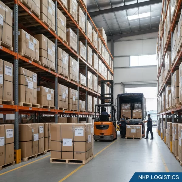 3. Hàng hóa được sắp xếp khoa học trong kho vận hiện đại