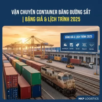 Dựa trên tiêu đề "Vận Chuyển Container Bằng Đường Sắt | Bảng Giá & Lịch Trình 2025", đây là 5 từ khóa ảnh độc đáo: