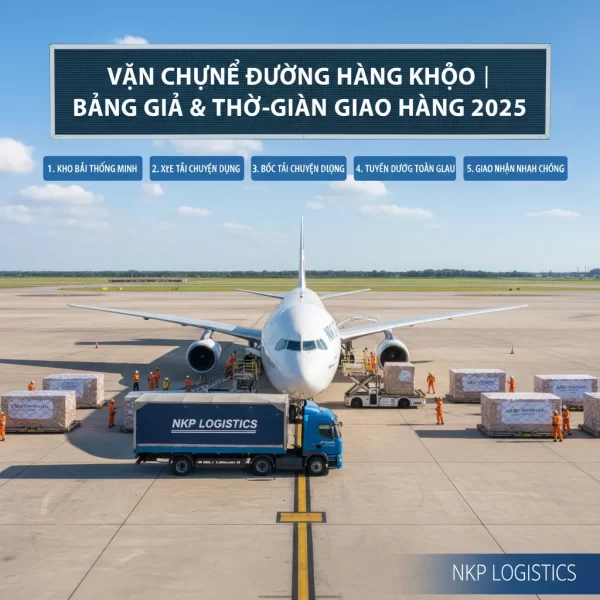 Dựa trên tiêu đề "Vận Chuyển Đường Hàng Không | Bảng Giá & Thời Gian Giao Hàng 2025", đây là 5 từ khóa ảnh độc đáo: