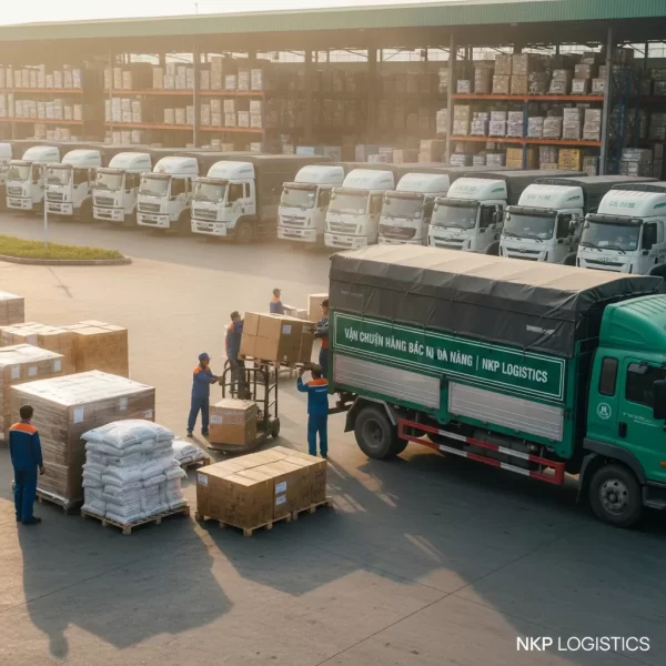 2.  Bốc xếp hàng hóa tại chành xe Bắc Ninh