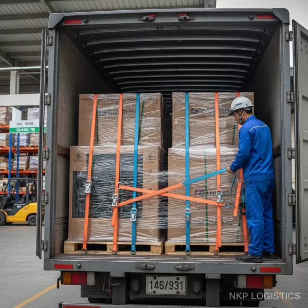 2.  Chằng buộc hàng hóa chắc chắn