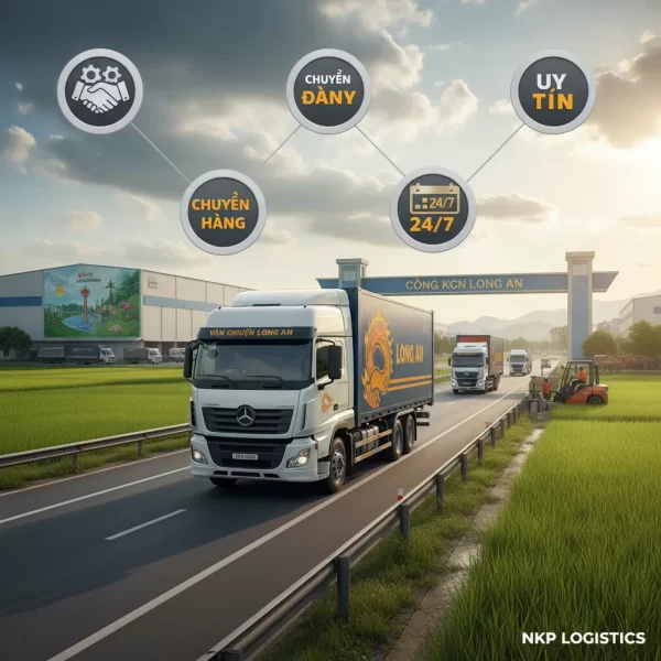 Dựa trên tiêu đề 'Vận Chuyển Hàng Hóa Long An Uy Tín – Xe Tải Chạy Mỗi Ngày', đây là 5 từ khóa ảnh độc đáo: