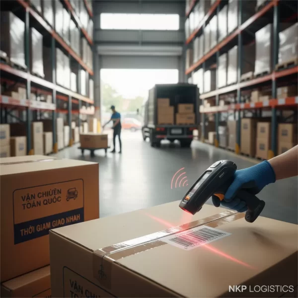 2. Bàn tay quét mã vạch kiện hàng