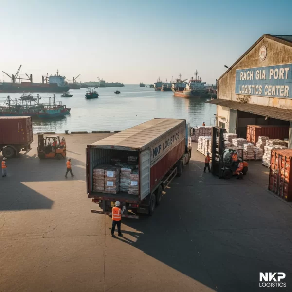 3. Xe tải biển 89 cập bến Rạch Giá