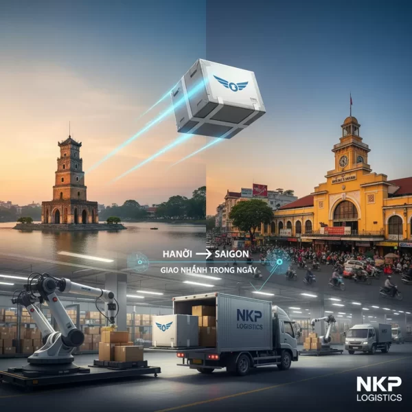 2. Gói hàng bay từ Tháp Rùa đến chợ Bến Thành.