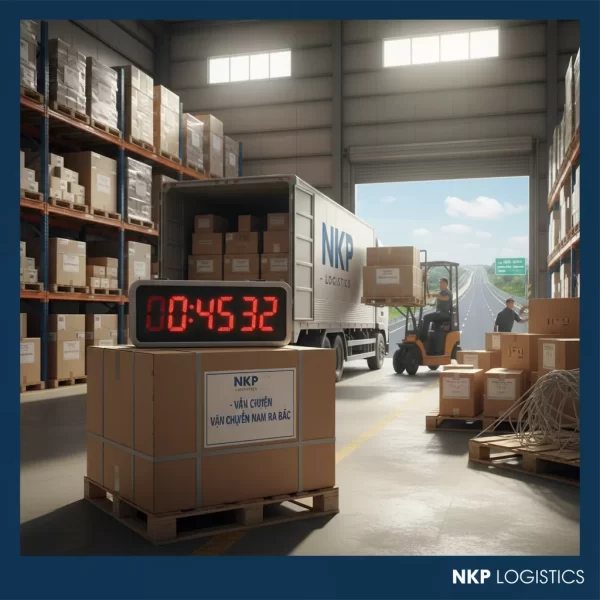 3. Gói hàng với đồng hồ bấm giờ đang chạy