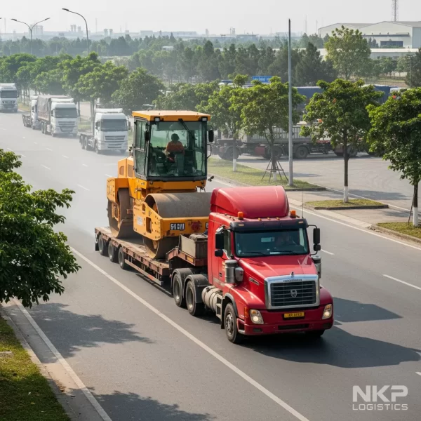 2. Xe đầu kéo chuyên dụng chở máy lu