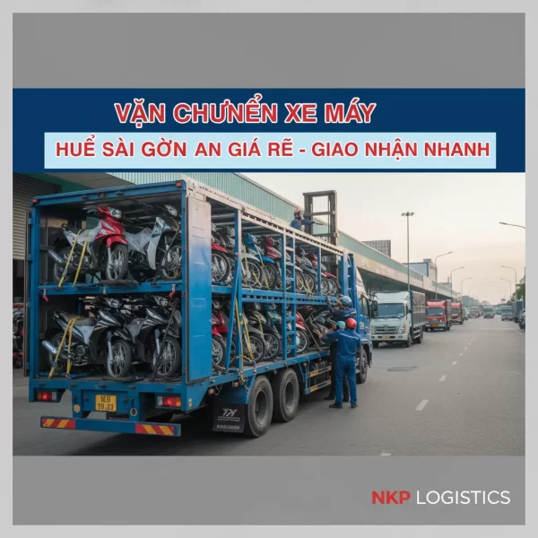 2.  Dàn xe máy trên xe tải chuyên dụng