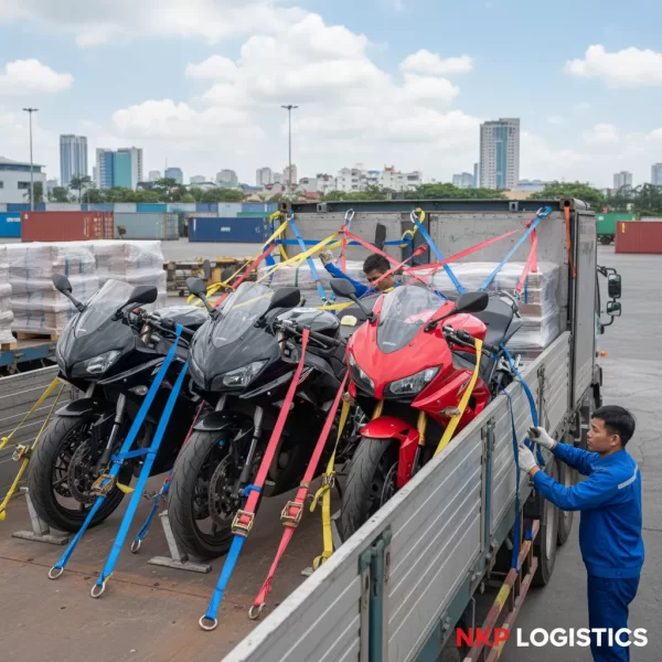 4. Chằng buộc xe máy an toàn