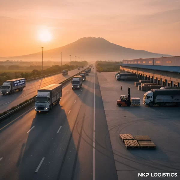 1. Bình minh trên cao tốc hướng về núi Bà Đen