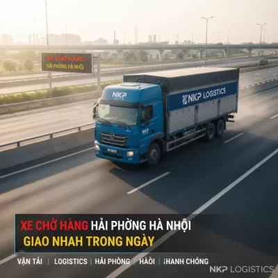 Dựa trên tiêu đề 'Xe Chở Hàng Hải Phòng Hà Nội | Giao Nhanh Trong Ngày', đây là 5 từ khóa ảnh độc đáo: