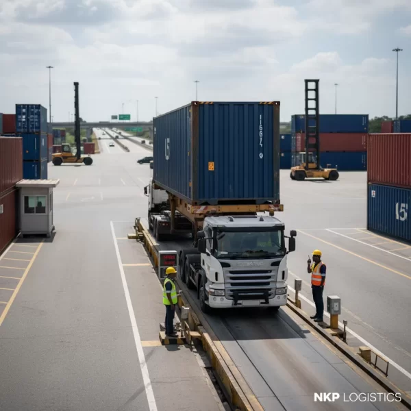 1. Cân tải trọng container 45 feet