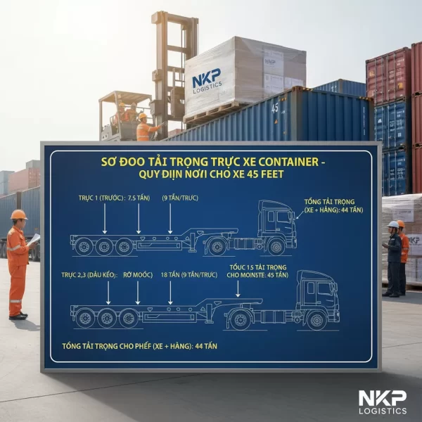 3. Sơ đồ tải trọng trục xe container
