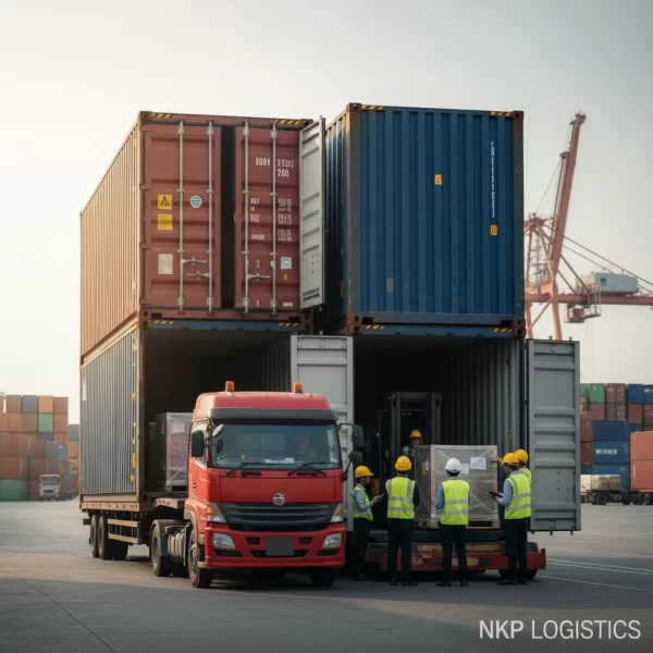 4. Container 20ft và 40ft cạnh nhau