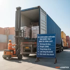 Dựa trên tiêu đề 'Xe container chở được bao nhiêu tấn? Bảng tải trọng chi tiết', dưới đây là 5 từ khóa ảnh độc đáo: