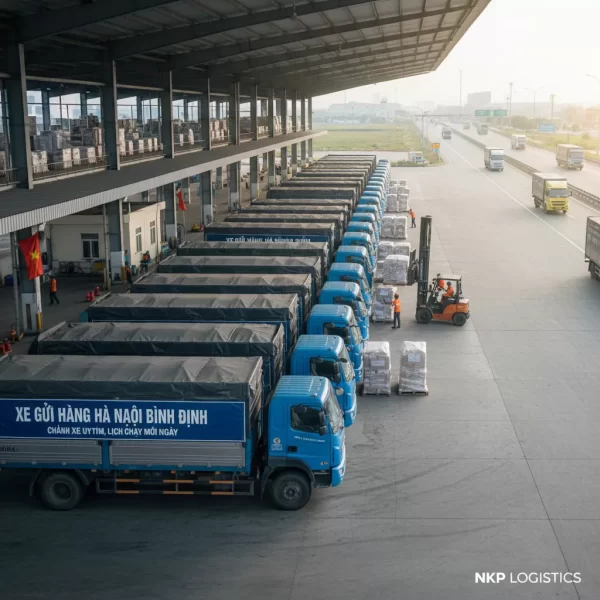 1. Dàn xe tải đồng bộ xếp hàng ngay ngắn