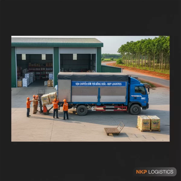 2. Bốc dỡ hàng hóa tại Đồng Xoài