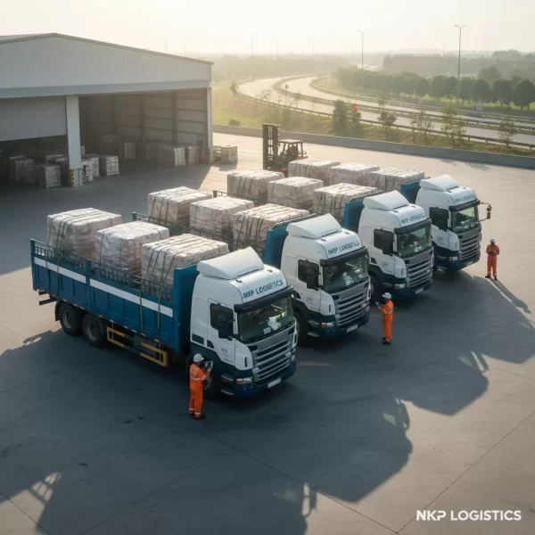 4. Đội xe tải sẵn sàng lên đường