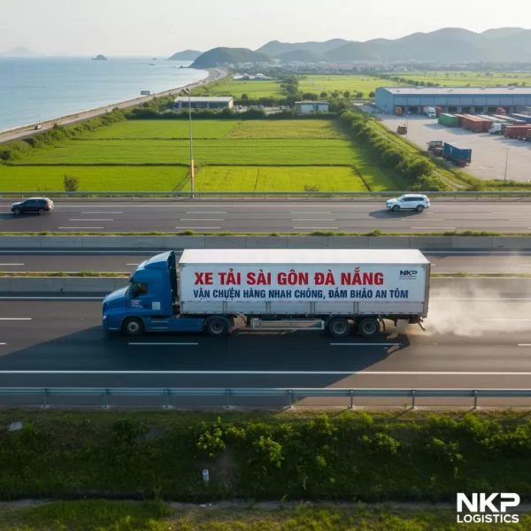 3. Xe tải lướt trên cao tốc